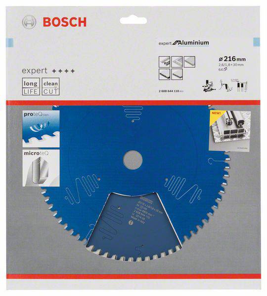 Bosch Accessories Expert for Aluminium 2608644110 Kreissägeblatt 216 x 30 x 1.8 mm Zähneanzahl: 64 1 St.