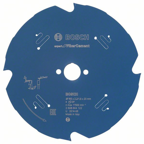 Bosch Accessories Expert for Fiber Cement 2608644122 Kreissägeblatt 165 x 20 x 1.6mm Zähneanzahl: 4 1St.
