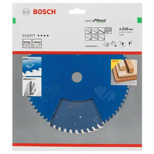 Bosch Accessories Expert for Wood 2608644057 Kreissägeblatt 210 x 30 x 1.8 mm Zähneanzahl: 56 1 St. Bosch Accessories Expert for Wood 2608644057 Kreissägeblatt 210 x 30 x 1.8 mm Zähneanzahl: 56 1 St.