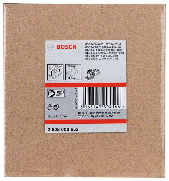 Bosch Accessories Lochwerkzeug für ungelochte Schleifblätter, 120,5 x 112,5 mm, 6 Löcher 2608000652