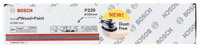 Bosch Accessories 2608621185 Schleifpapier für Deckenschleifer Körnung num 220 (Ø) 225mm 25St.