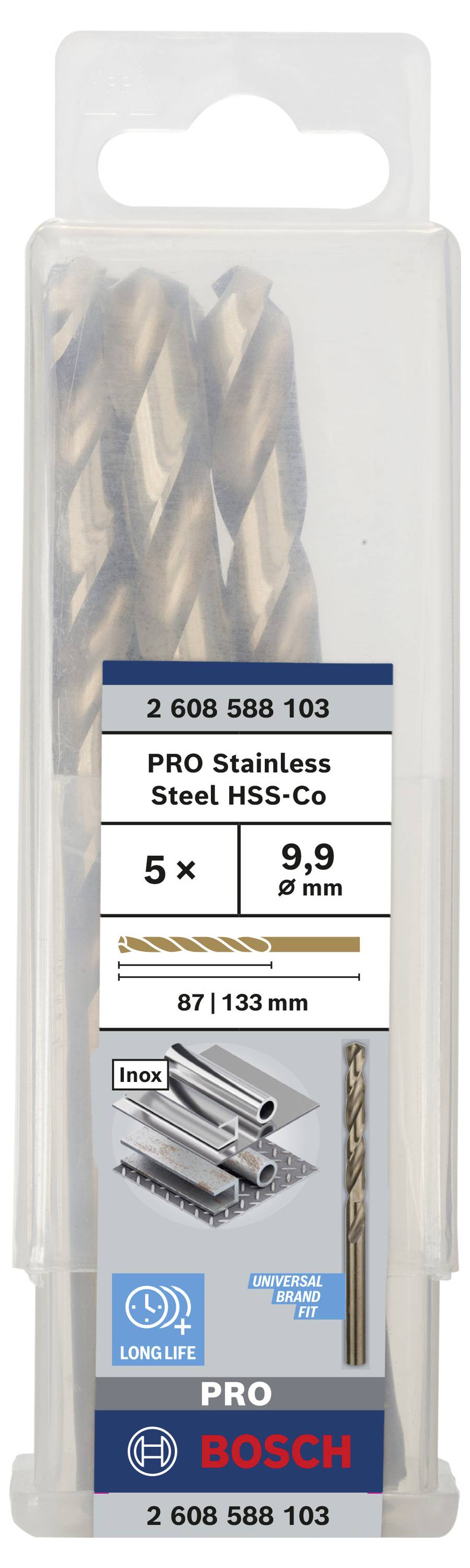 Bosch Accessories 2608588103 Metall-Spiralbohrer 9.9mm 5St.