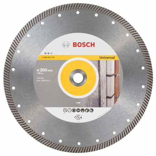 Bosch Accessories 2608603774 Expert for Universal Turbo Diamanttrennscheibe Durchmesser 300mm Bohrungs-Ø 20mm 1St.