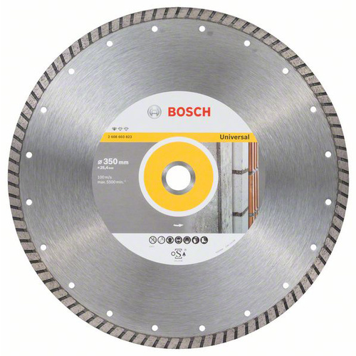 Bosch Accessories 2608603823 Standard for Universal Turbo Diamanttrennscheibe Durchmesser 350mm Bohrungs-Ø 25.40mm 1St.
