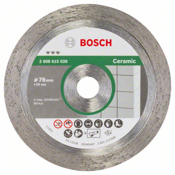 Bosch Accessories 2608615020 Best for Ceramic Diamanttrennscheibe Durchmesser 76 mm Bohrungs-Ø 10 mm 1 St.