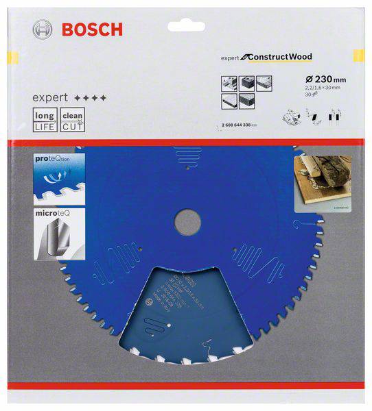 Bosch Accessories Expert for Construct Wood 2608644338 Kreissägeblatt 230 x 30 x 1.6mm Zähneanzahl: 30 1St.