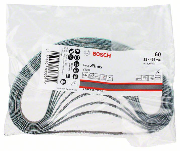 Bosch Accessories Best for Inox 2608608Y47 Schleifband Körnung (num) 60 (L x B) 457mm x 13mm 10St.