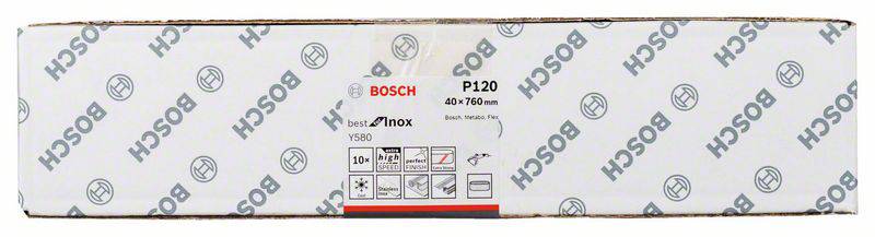 Bosch Accessories Best for Inox 2608608Z44 Schleifband Körnung (num) 120 (L x B) 760mm x 40mm 10St.