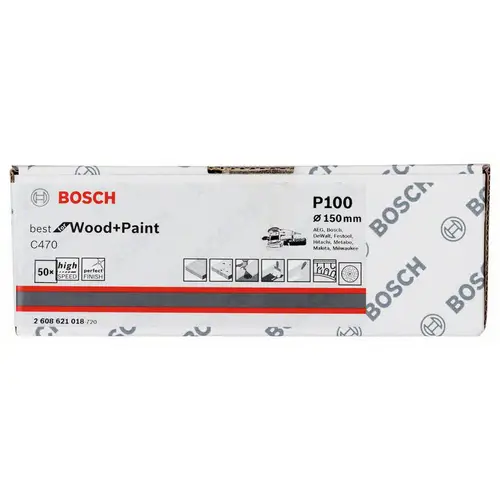 Bosch Accessories 2608621018 Exzenterschleifpapier Körnung num 100 50St. Bosch Accessories 2608621018 Exzenterschleifpapier Körnung num 100 50St.