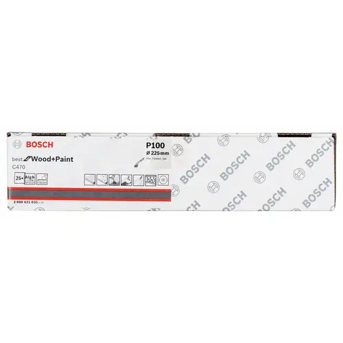 Bosch Accessories 2608621035 Schleifpapier für Deckenschleifer Körnung num 100 (Ø) 225mm 25St. Bosch Accessories 2608621035 Schleifpapier für Deckenschleifer Körnung num 100 (Ø) 225mm 25St.