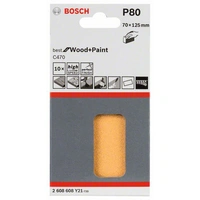 Bosch Accessories 2608608Y21 Handschleifpapier Körnung (num) 80 (L x B) 125 mm x 70 mm 10 St. Bosch Accessories 2608608Y21 Handschleifpapier Körnung (num) 80 (L x B) 125 mm x 70 mm 10 St.