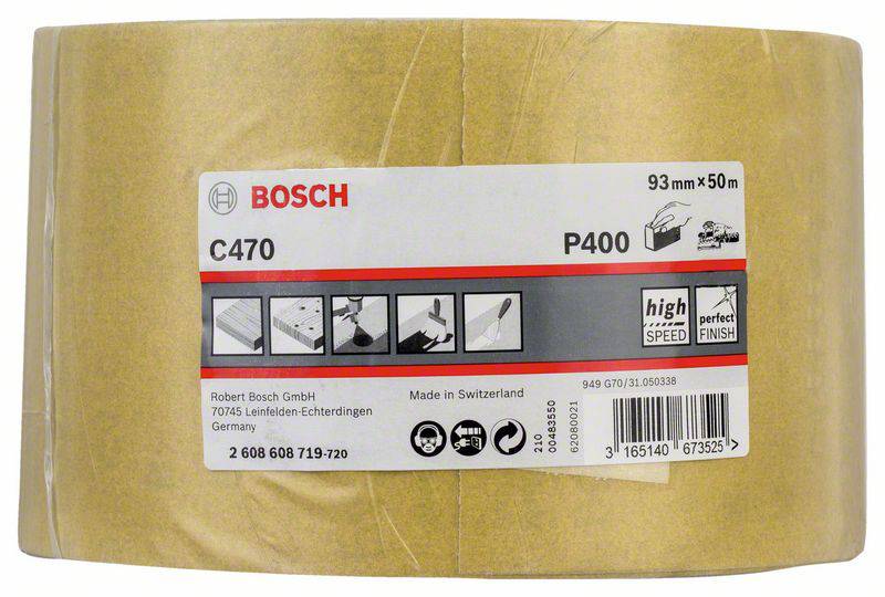 Bosch Accessories 2608608719 Schleifpapierrolle Körnung num 400 (L x B) 50m x 93mm 50m