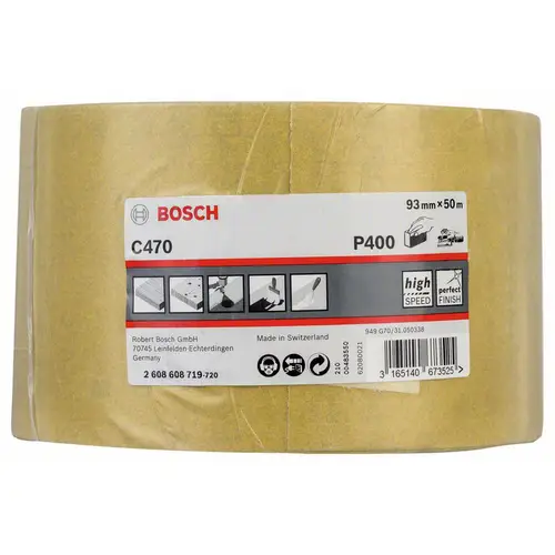 Bosch Accessories 2608608719 Schleifpapierrolle Körnung num 400 (L x B) 50m x 93mm 50m Bosch Accessories 2608608719 Schleifpapierrolle Körnung num 400 (L x B) 50m x 93mm 50m