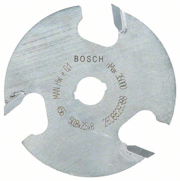 Kreissägeblatt mit der Aufschrift 'BOSCH', Durchmesserangabe 84 mm, maximale Drehzahl 35.000, eventuell für Holz- oder Metallbearbeitung.
