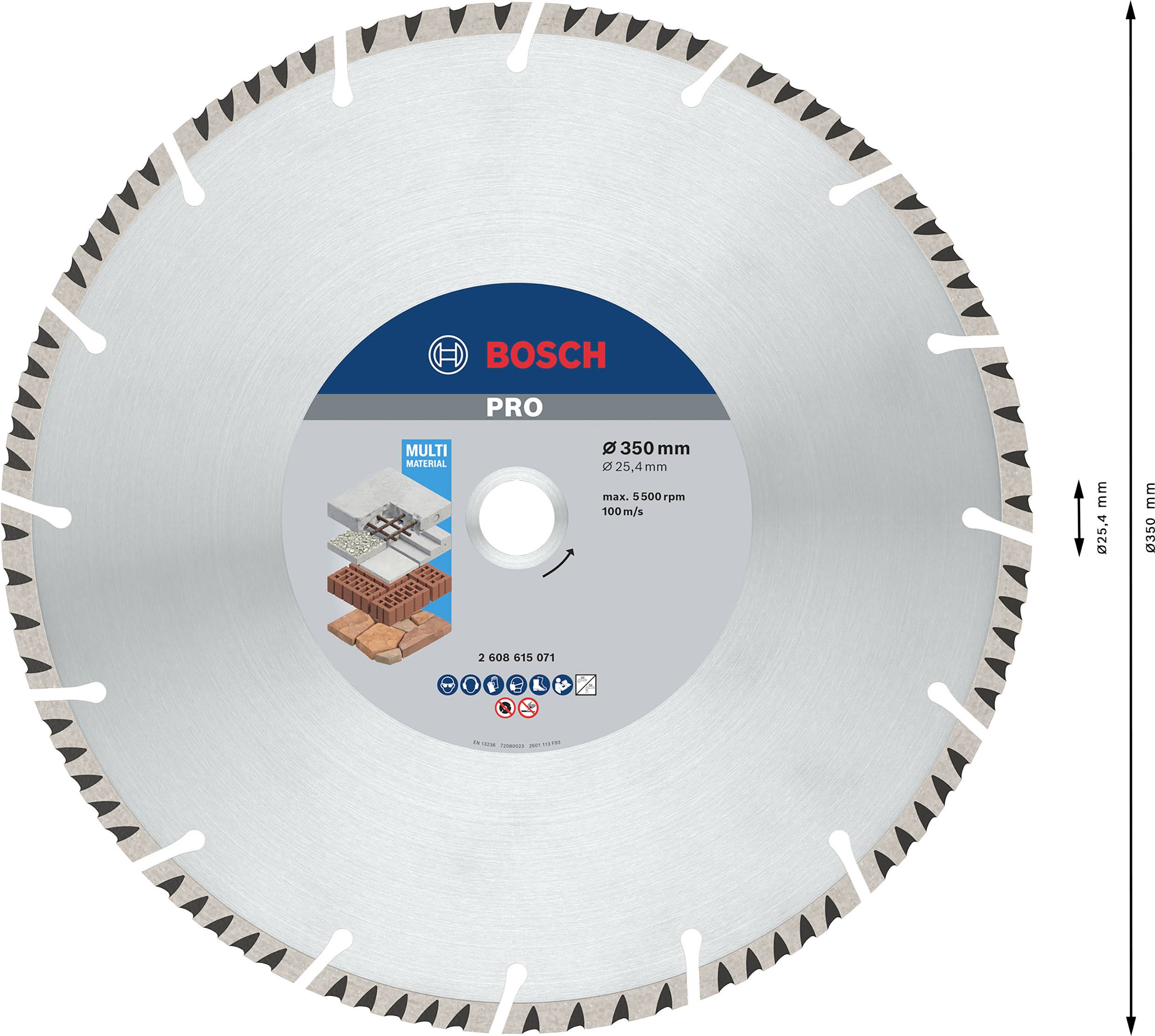 Bosch Accessories 2608615071 Standard for Universal Speed Diamanttrennscheibe Durchmesser 350 mm Bohrungs-Ø 25.40 mm 1 St.