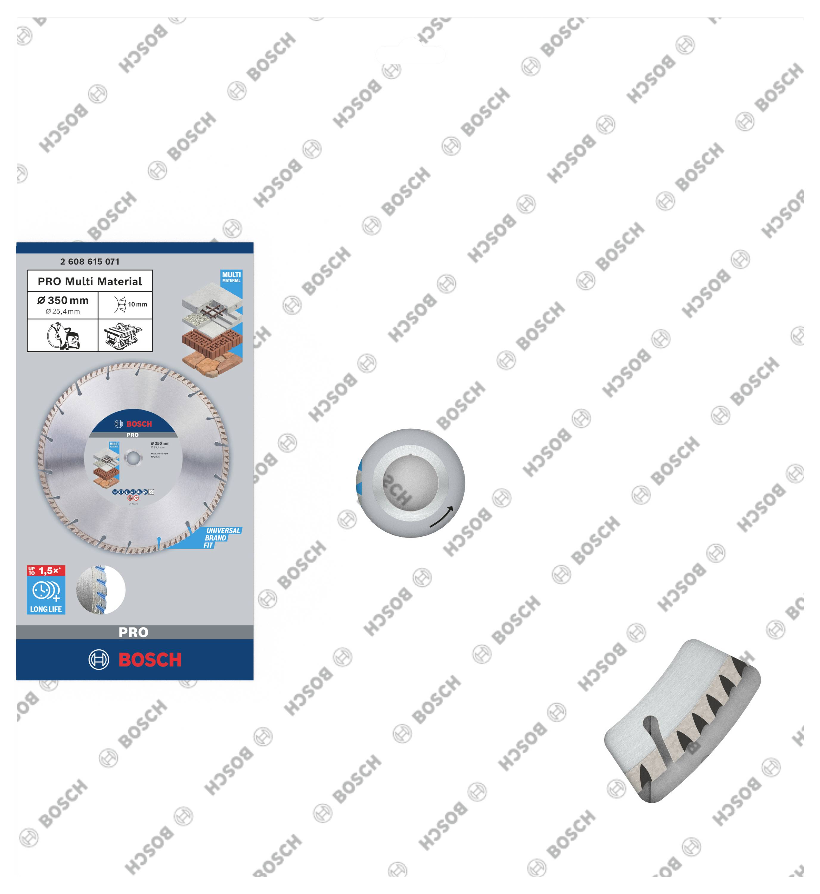 Bosch Accessories 2608615071 Standard for Universal Speed Diamanttrennscheibe Durchmesser 350mm Bohrungs-Ø 25.40mm 1St.