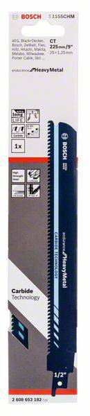 Bosch Accessories 2608653182 Säbelsägeblatt S 1155 CHM, Endurance for HeavyMetal, 1er-Pack 1St.