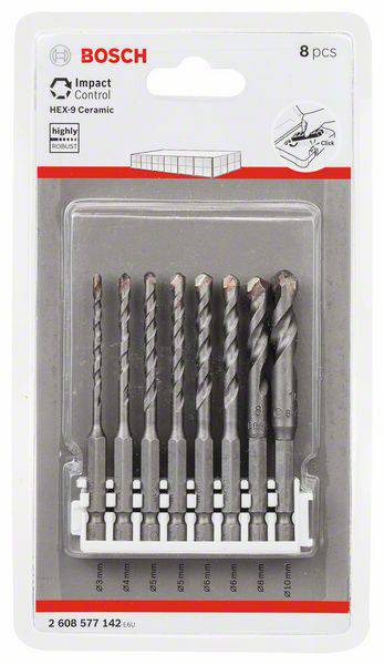 Bosch Accessories HEX-9 2608577142 Mehrzweckbohrer-Set 8teilig 1 Set