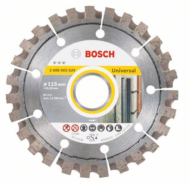Bosch Accessories 2608603629 Best for Universal Diamanttrennscheibe Durchmesser 115 mm Bohrungs-Ø 22.23 mm 1 St.