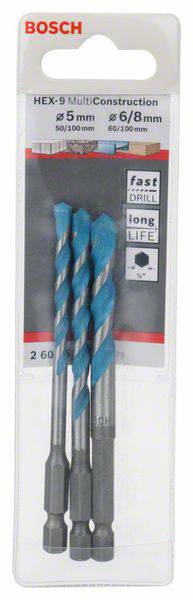 Bosch Accessories HEX9 2608589529 Mehrzweckbohrer-Set 3teilig 1 Set