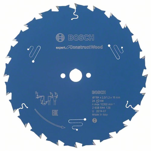 Bosch Accessories Expert for Construct Wood 2608644138 Kreissägeblatt 184 x 16 x 1.3mm Zähneanzahl: 24 1St. Bosch Accessories Expert for Construct Wood 2608644138 Kreissägeblatt 184 x 16 x 1.3mm Zähneanzahl: 24 1St.