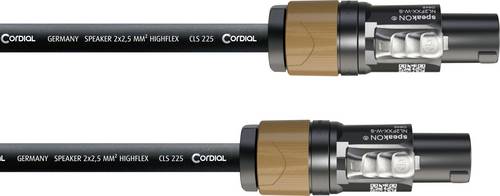 Cordial Lautsprecher Kabel [1x Typ SPK-Stecker - 1x Typ SPK-Stecker] 2 x 2.5 mm² 15.00 m Schwarz