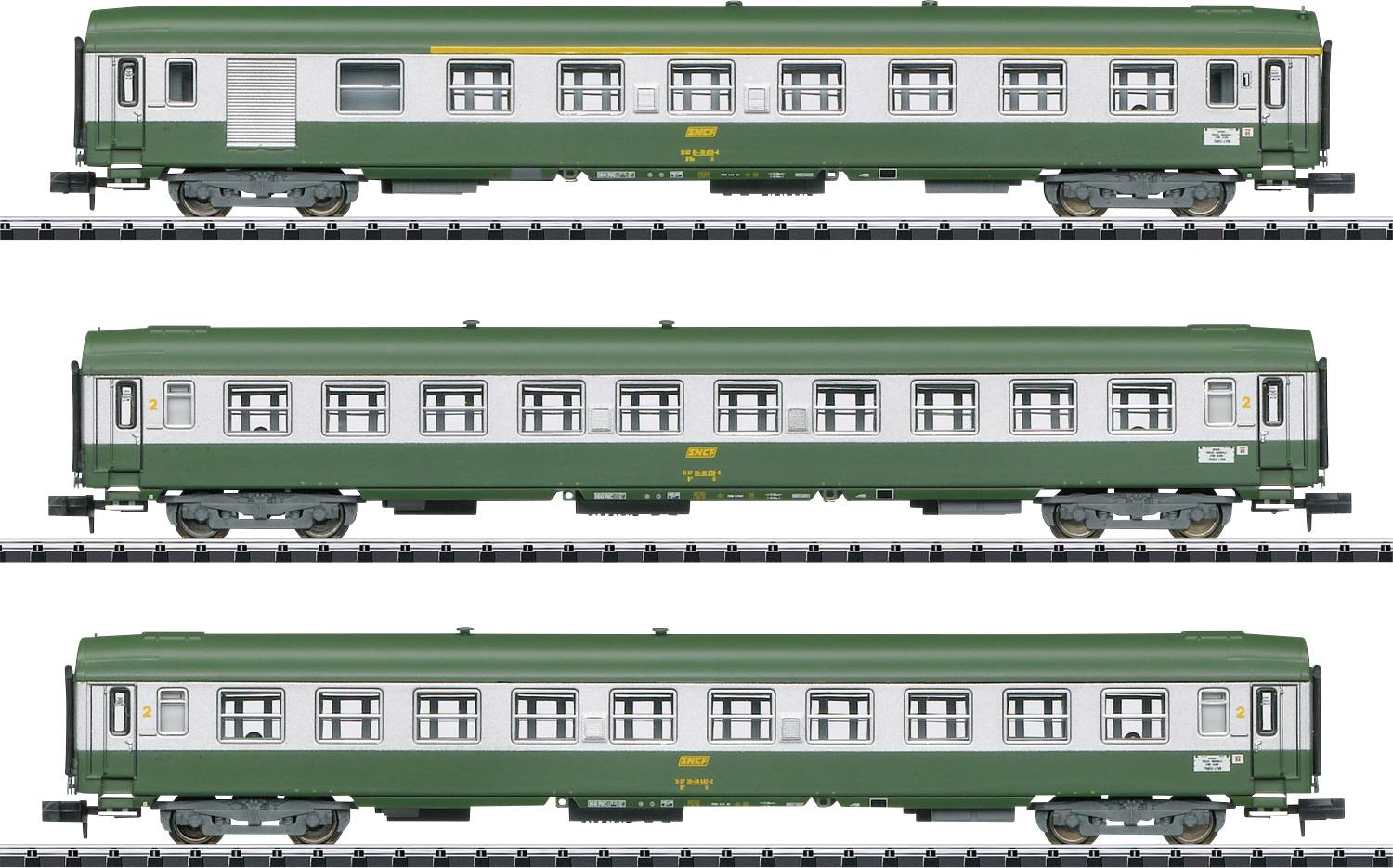 MiniTrix T15502 N 3er-Set Schnellzugwagen der SNCF