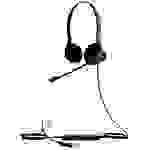 Jabra BIZ 2300 Computer On Ear Headset kabelgebunden Stereo Schwarz Noise Cancelling Mikrofon-Stummschaltung