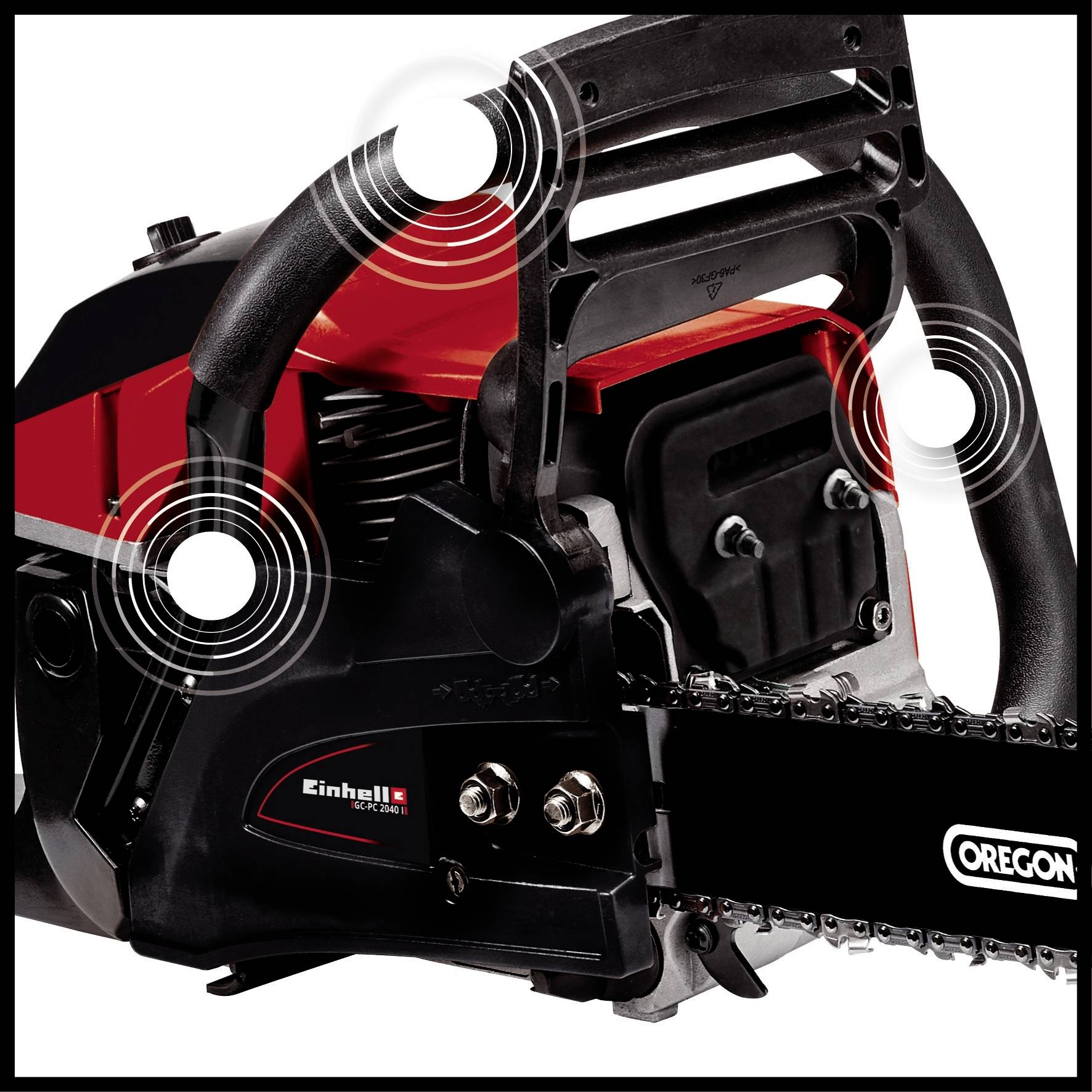 Einhell GC-PC 2040 I Benzin Kettensäge mit Schutzbügel 2000W Schwertlänge 400mm