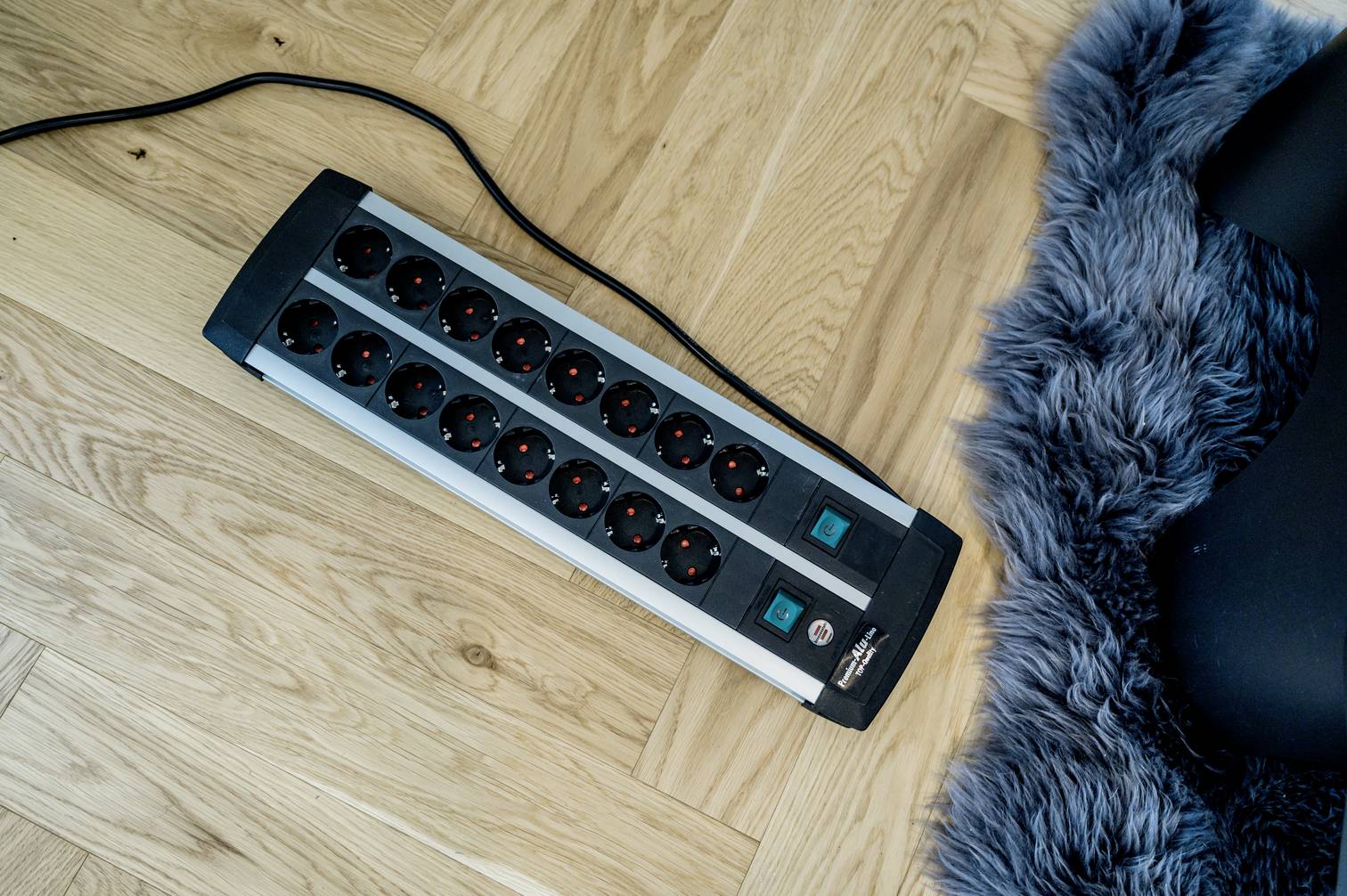 Brennenstuhl 1391000916 Steckdosenleiste mit Schalter Schwarz, Silber Schutzkontakt 1St.