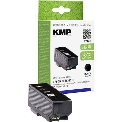 KMP Encre remplace Epson 33, T3331 compatible noir E216B 1633,4801