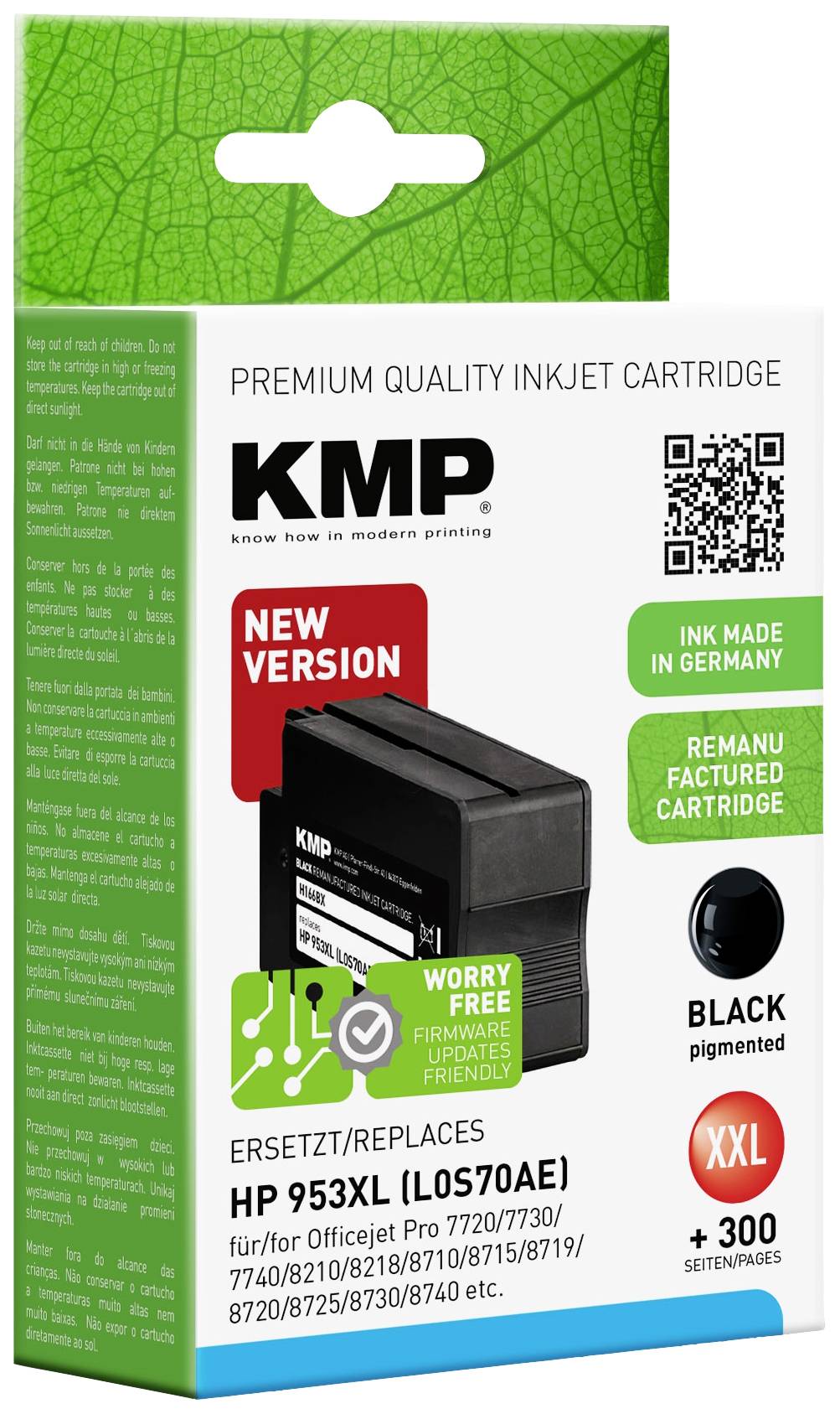 KMP H166BX - 55 ml - Hohe Ergiebigkeit - Schwarz - kompatibel - Tintenpatrone (A