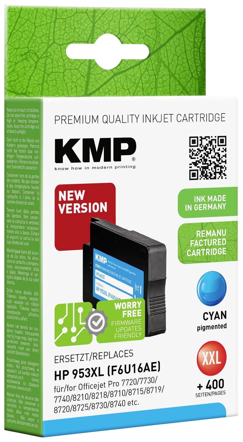 KMP Druckerpatrone ersetzt HP 953XL Kompatibel Cyan H166CX 1748,4003