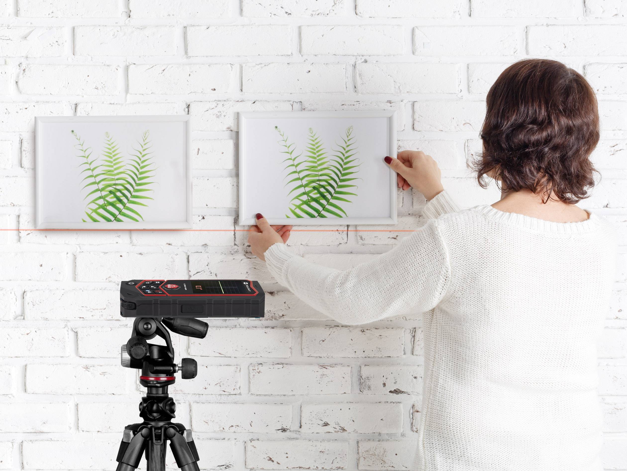 TOOLCRAFT LDM 60 R Multi Laser-Entfernungsmesser Bluetooth, inkl. Laserwasserwaage 60m