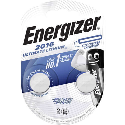 Energizer Knopfzelle CR 2016 3V 2 St. 100 mAh Lithium Ultimate 2016