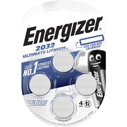 Energizer Knopfzelle CR 2032 3V 4 St. 235 mAh Lithium Ultimate 2032