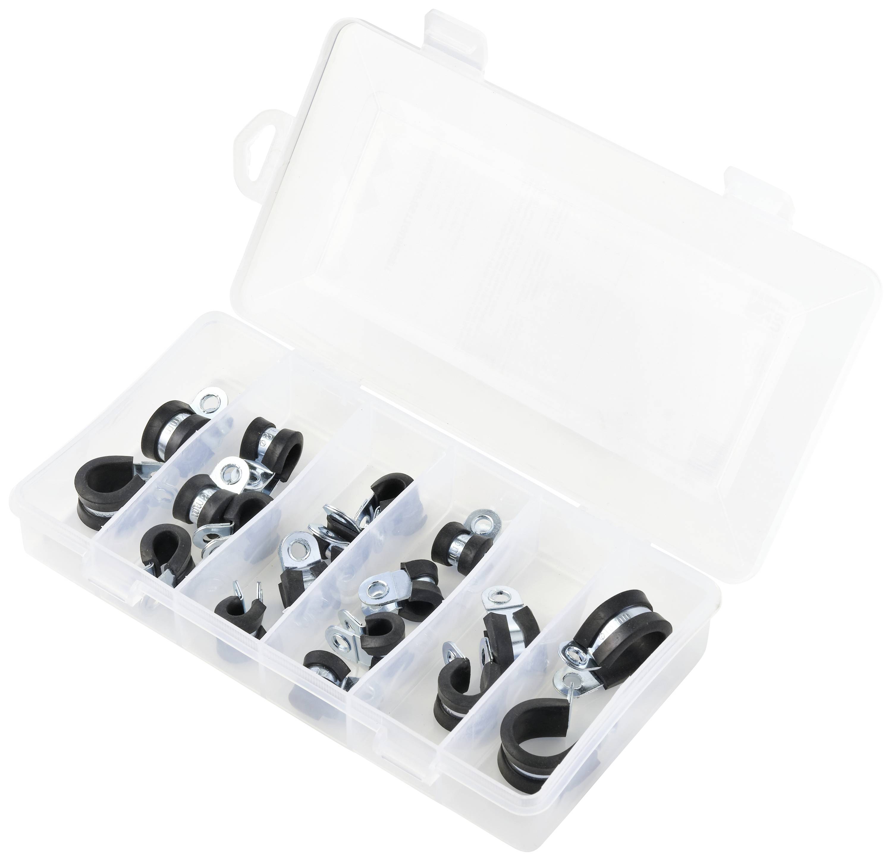 TRU COMPONENTS 93038c437 Befestigungsschelle TC-6649812 Bündel-Ø-Bereich 6 bis 16mm 18 Teile