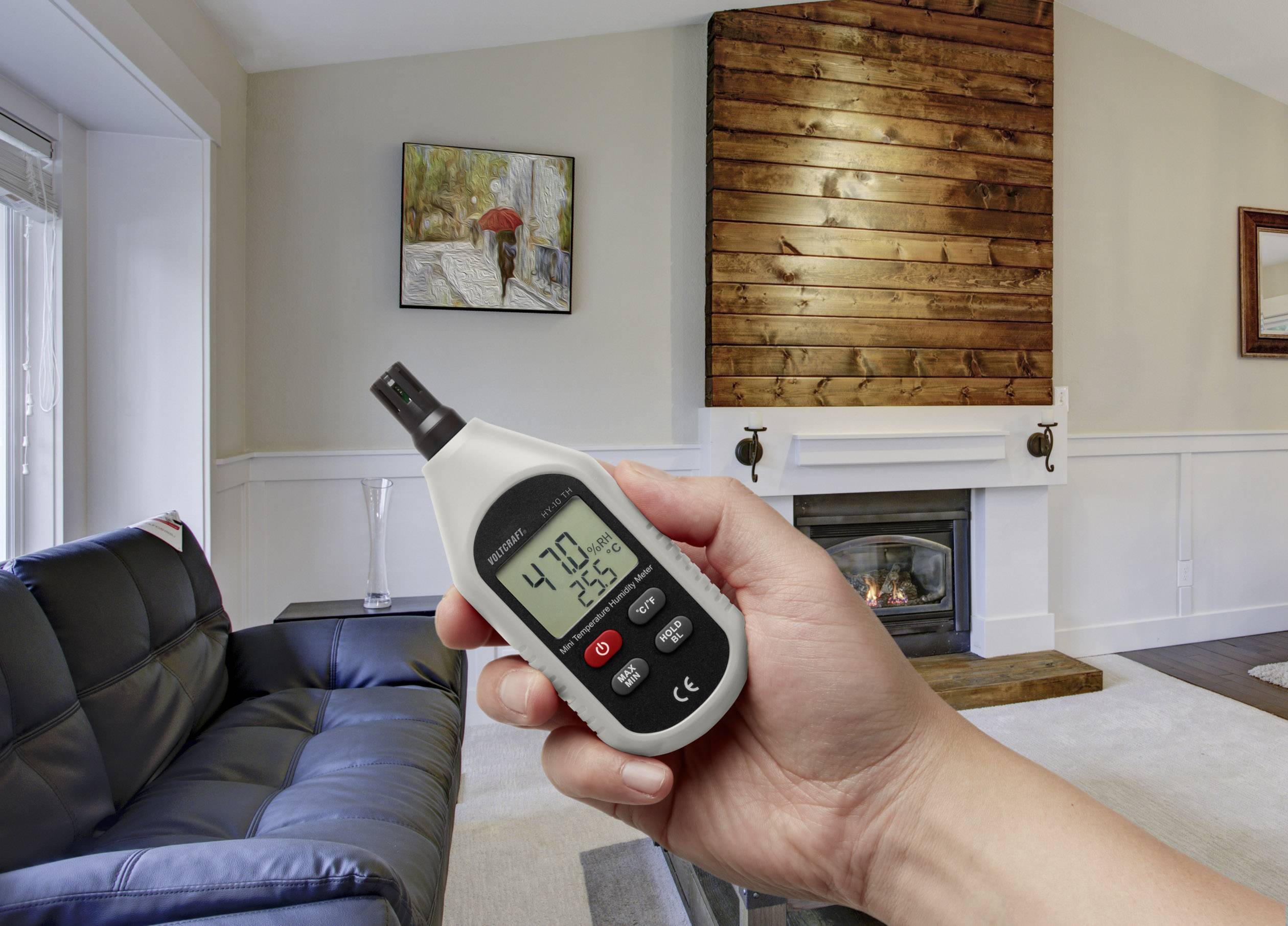 VOLTCRAFT HY-10 TH Luftfeuchtemessgerät (Hygrometer) 0% rF 100% rF