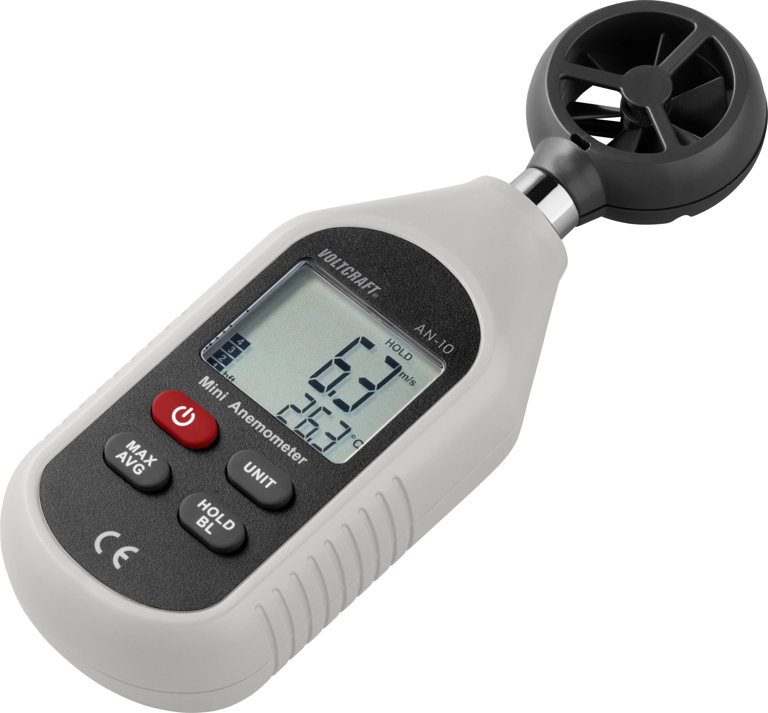 VOLTCRAFT VC AN-10 Wingtra_CH Anemometer 0.3 bis 30 m/s Magnet-Flügelrad
