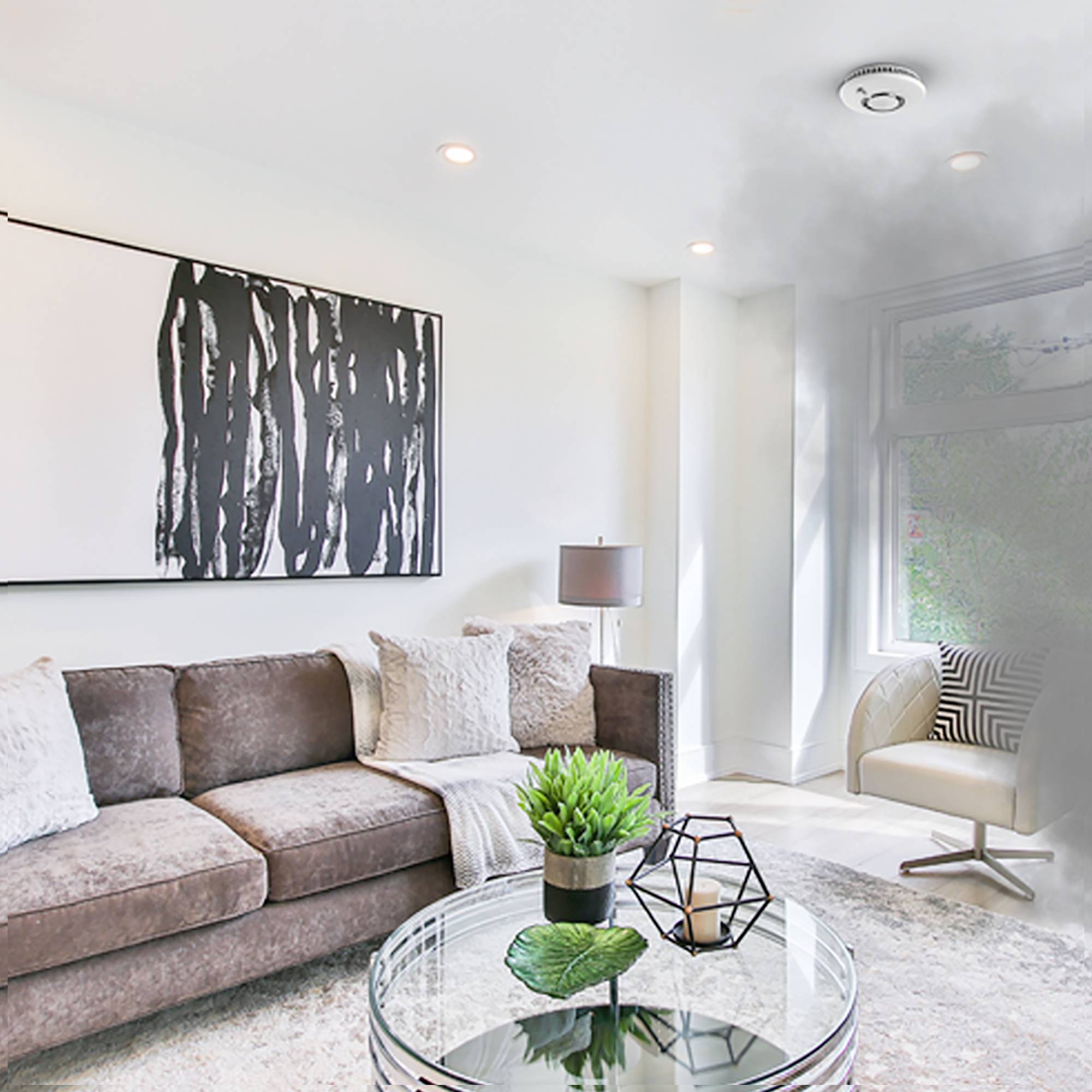 FireAngel Rauchwarnmelder inkl. 10 Jahres-Batterie, auf Funk umrüstbar batteriebetrieben (Ø x H) 130mm x 34mm