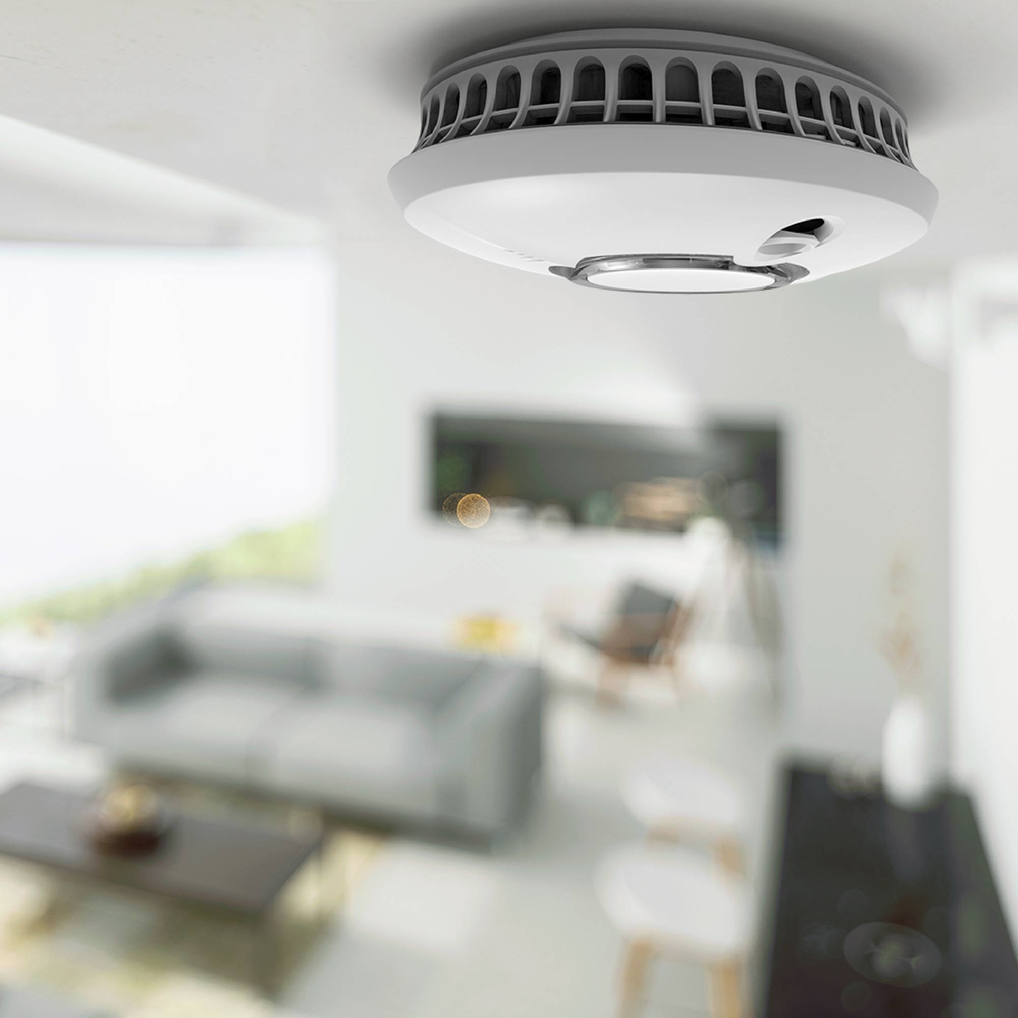 FireAngel Rauchwarnmelder inkl. 10 Jahres-Batterie, auf Funk umrüstbar batteriebetrieben (Ø x H) 130mm x 34mm