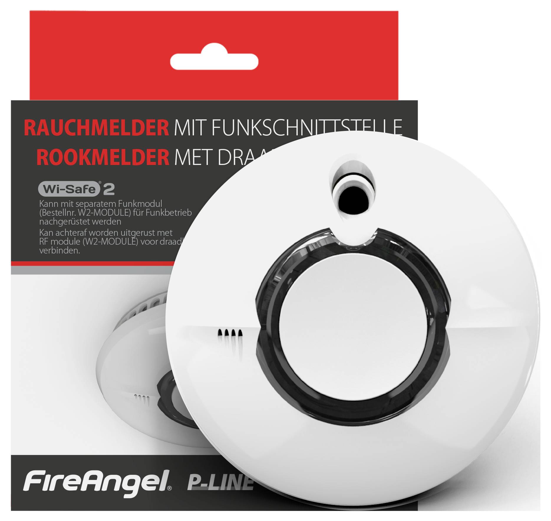 FireAngel Rauchwarnmelder inkl. 10 Jahres-Batterie, auf Funk umrüstbar batteriebetrieben (Ø x H) 130mm x 34mm