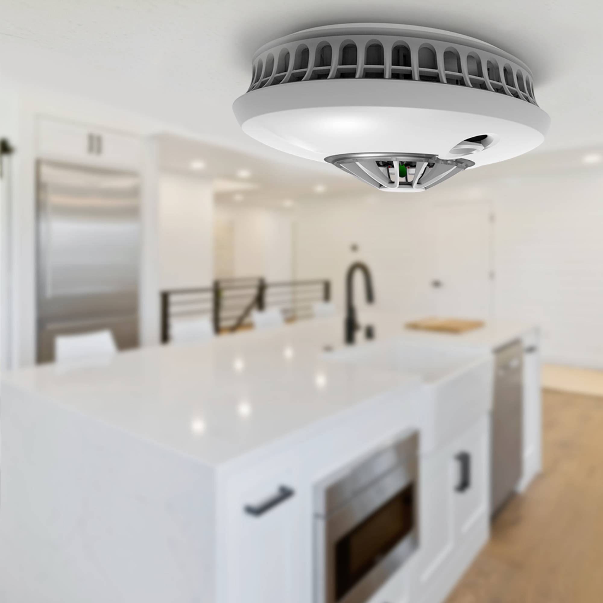 FireAngel HT-630-EUT Hitzemelder auf Funk umrüstbar, inkl. 10 Jahres-Batterie batteriebetrieben (Ø x H) 135mm x 60mm