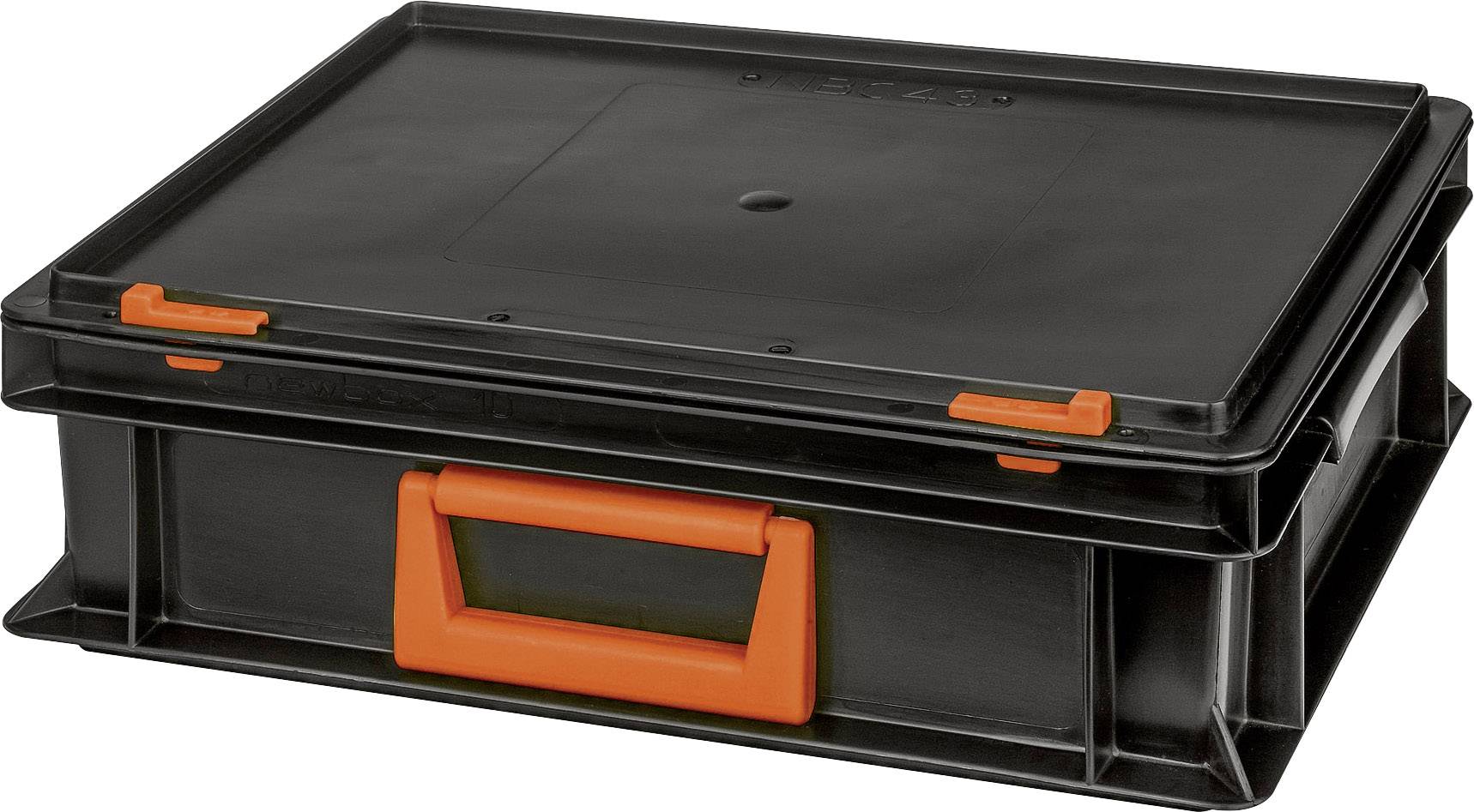 Alutec 139210110188 Kunststoffbox Magnus PC 10 (B x H x T) 400 x 133 x 300mm Schwarz, Orange 1St.