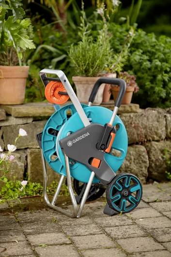GARDENA 18515-20 Schlauchwagen CleverRoll M Easy Schlauchwagen 1 St. Türkis, Orange, Grau