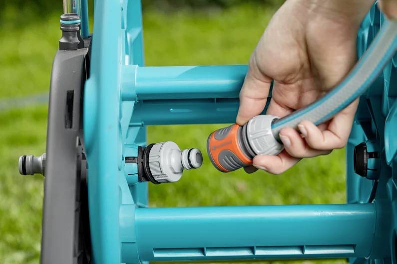 GARDENA 18515-20 Schlauchwagen CleverRoll M Easy Schlauchwagen 1 St. Türkis, Orange, Grau