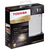 Toshiba Canvio Premium 1TB Externe Festplatte 6.35cm (2.5 Zoll) USB 3.2 Gen 1 (USB 3.0) Silber (metallic) HDTW210ES3AA Toshiba Canvio Premium 1TB Externe Festplatte 6.35cm (2.5 Zoll) USB 3.2 Gen 1 (USB 3.0) Silber (metallic) HDTW210ES3AA