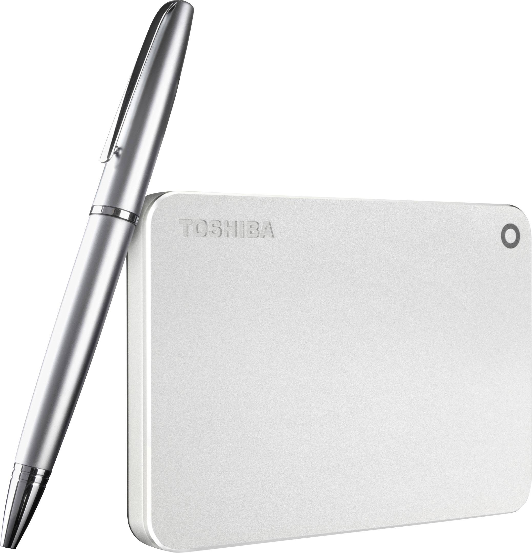 Toshiba Canvio Premium 1TB Externe Festplatte 6.35cm (2.5 Zoll) USB 3.2 Gen 1 (USB 3.0) Silber (metallic) HDTW210ES3AA