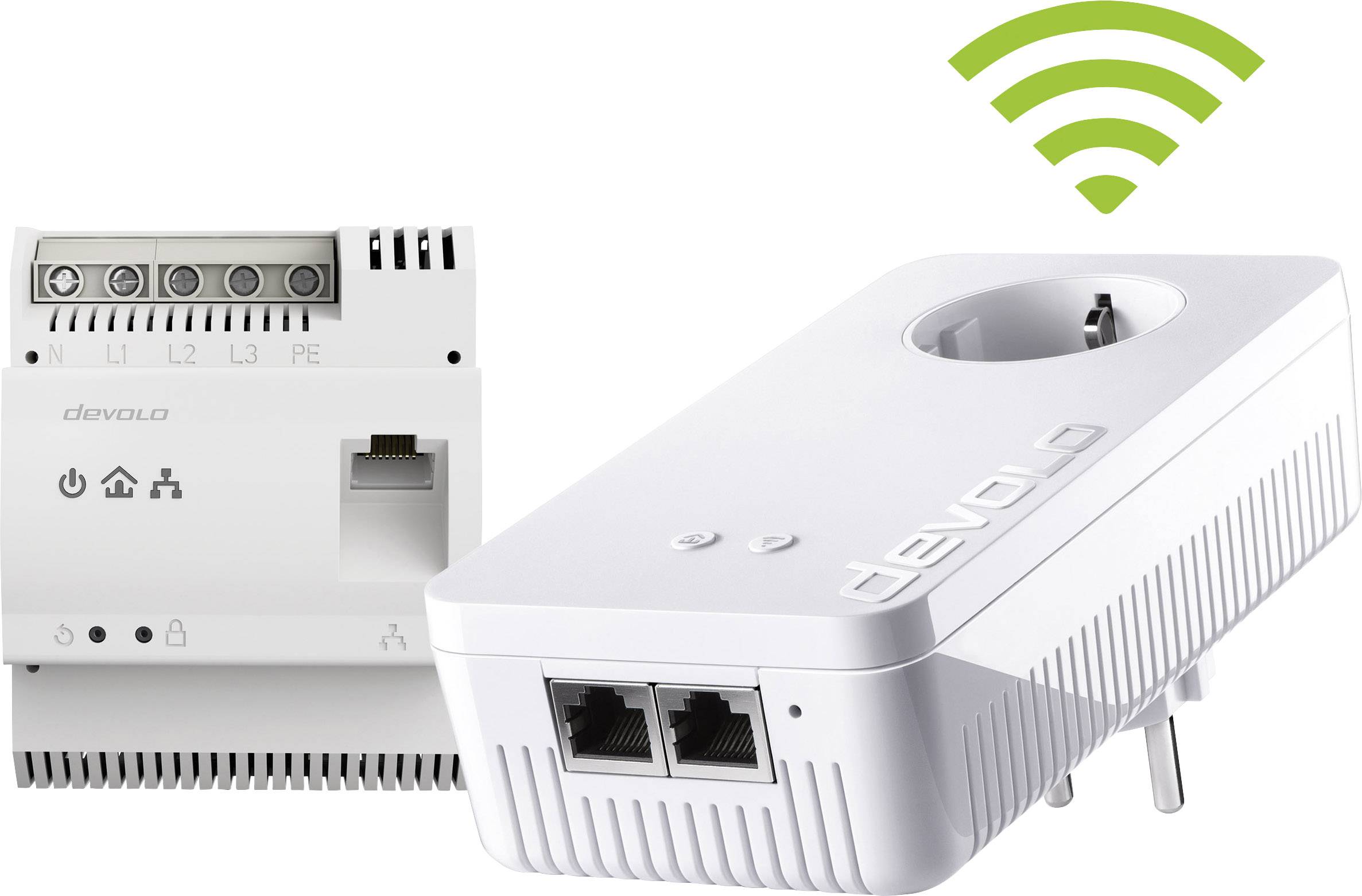 Devolo dLAN 1200+ DINrail WiFi ac Starter Kit Powerline Powerline WLAN Starter Kit