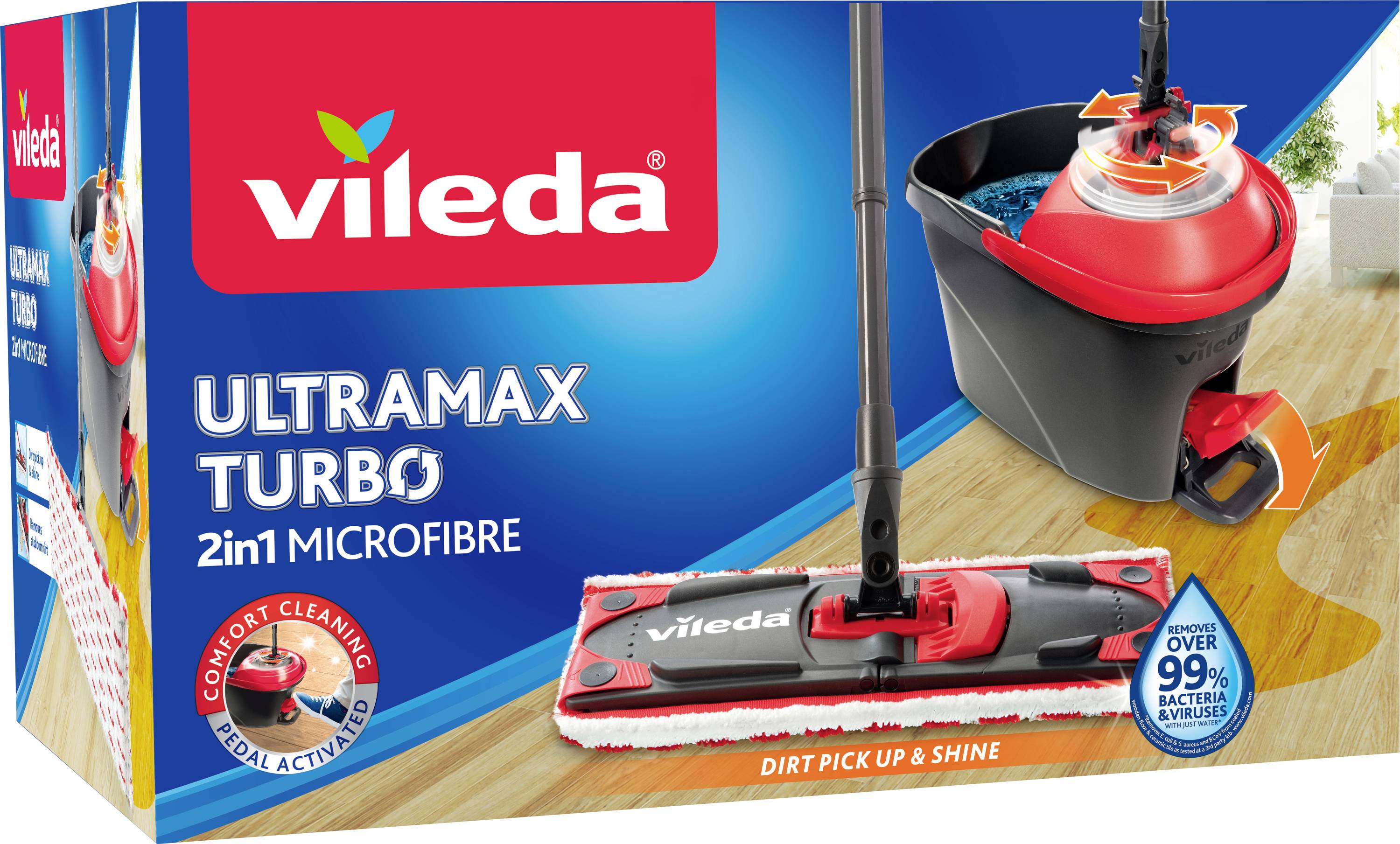 Vileda 158633 Ultramax Turbo 2in1 Bodenwischer Komplettset 1 St.